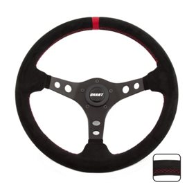 Grant Steering Wheel - Suede Deep Dish With Red Center Marker