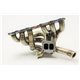 KLM Turbo Manifold - 2JZ avec Twin 44mm Wastegate, Bride T4 "Twin Scroll"