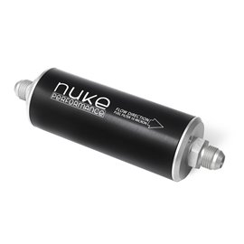 Nuke Performance - Fuel Filter Slim 100 micron AN-8 (stainless steel filter element)