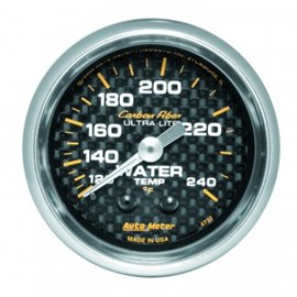 Autometer Water Temp MECH Carbon Gauge