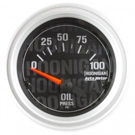 Autometer 2-1/16" Oil Pressure 100 PSI Electric HOONIGAN Gauge