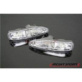 Circuit Sports - NISSAN 180SX CHUKI CRYSTAL CLEAR FRONT TURN SIGNALS (TEAR DROP STYLE)
