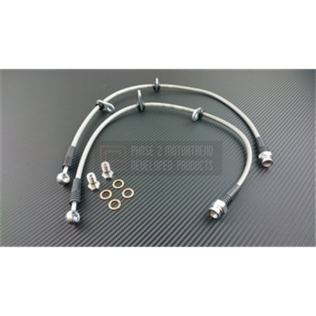 P2M - HONDA S2000 AP2 STEEL BRAIDED FRONT BRAKE LINES