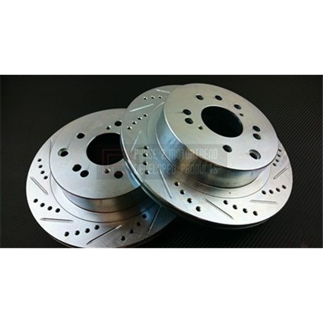 P2M - NISSAN Z32 SLOTTED / DRILLED REAR BRAKE ROTORS (PAIR)