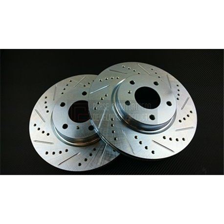 P2M - NISSAN Z33 SLOTTED / DRILLED REAR BRAKE ROTORS (PAIR)