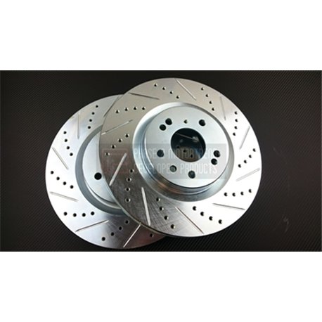 P2M - NISSAN Z33 SLOTTED / DRILLED FRONT BRAKE ROTORS (PAIR) (TRACK)