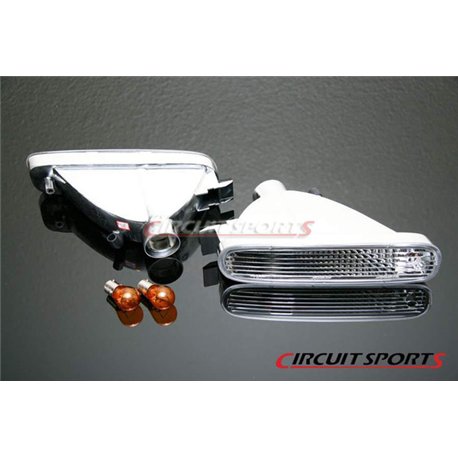 thumbnail image 2 of Smoke Lens Bumper Turn Signal Lights For Nissan Silvia S14 / 240SX 1997-1999 F141 2 of 4