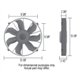 Derale High Output Puller/Pusher 12" Electric Fan 2000CFM