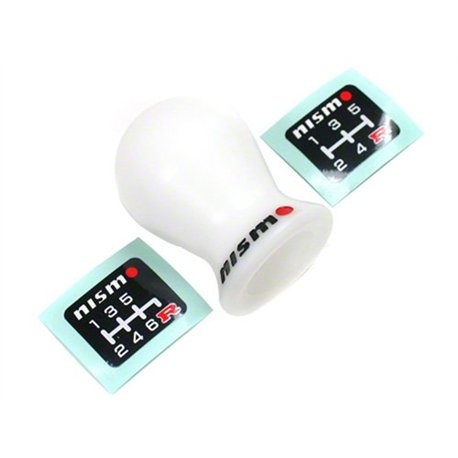 Nismo "Hourglass" Nylon Resin White Ball Shift Knob