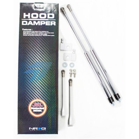 NRG - Hood Damper Kit Polished - RX8 & Protégé