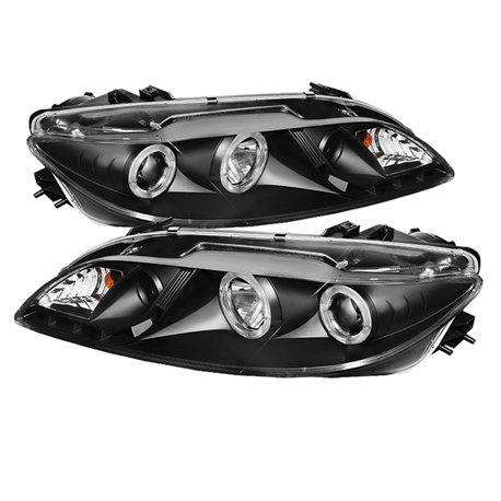 Spyder Headlight Projector Mazda 6 03-05 Black